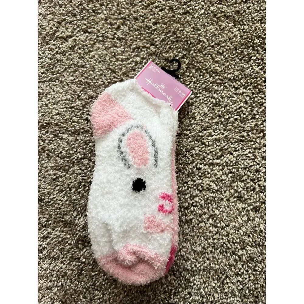 Hallmark Fuzzy Low Cut Easter Socks Woman’s Size 4-10 NEW 3 Pairs